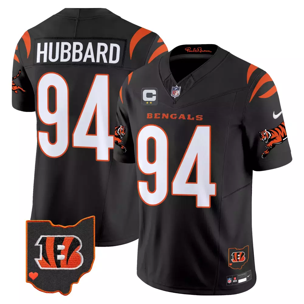 sam hubbard black mens cincinnati bengals 2024 vapor limited jersey all stitched