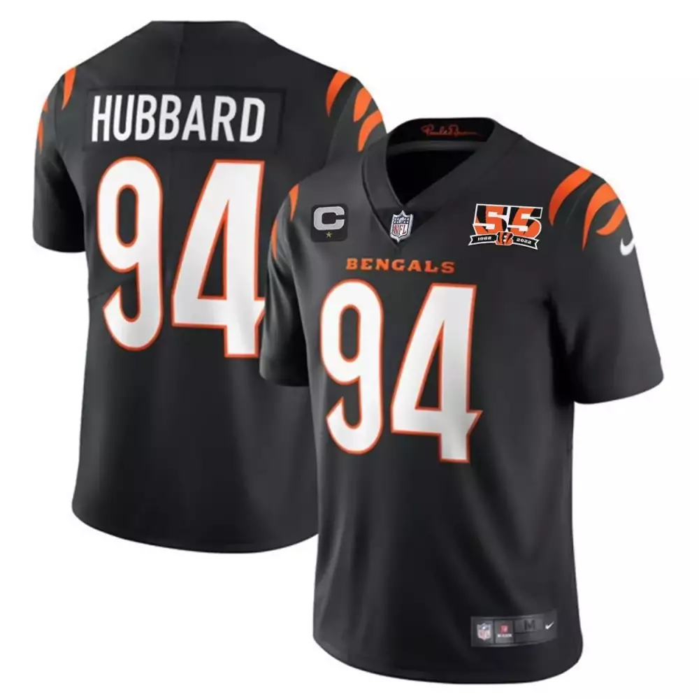 sam hubbard black mens cincinnati bengals 2024 vapor limited jersey all stitched