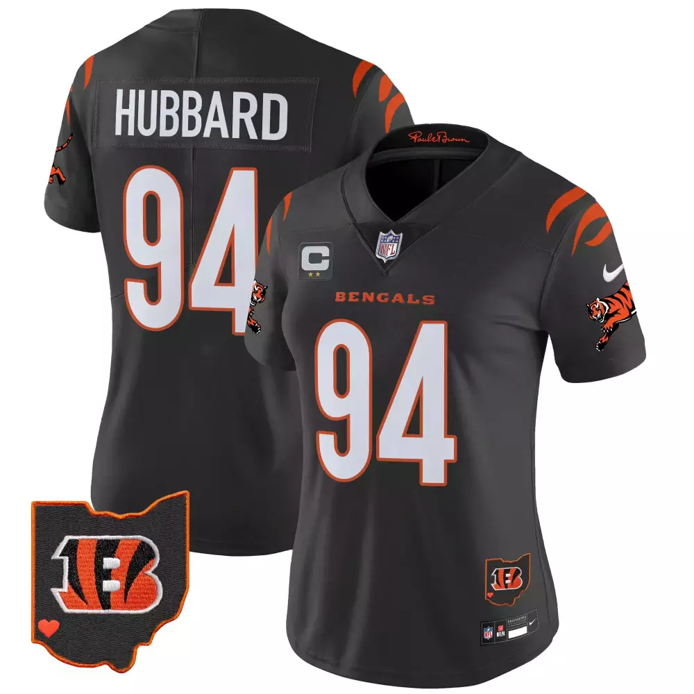 sam hubbard black mens cincinnati bengals vapor premier limited jersey all stitched