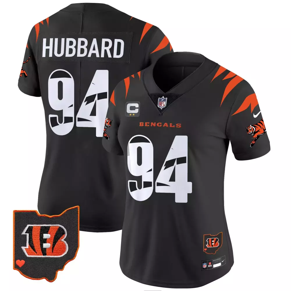 sam hubbard black womens cincinnati bengals special vapor limited jersey all stitched