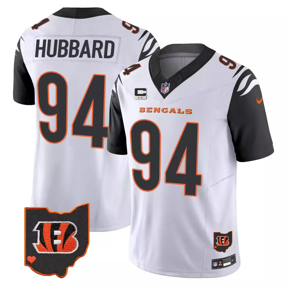 sam hubbard color rush mens cincinnati bengals 55th 1968 2022 anniversary patch player vapor limited jersey all stitched