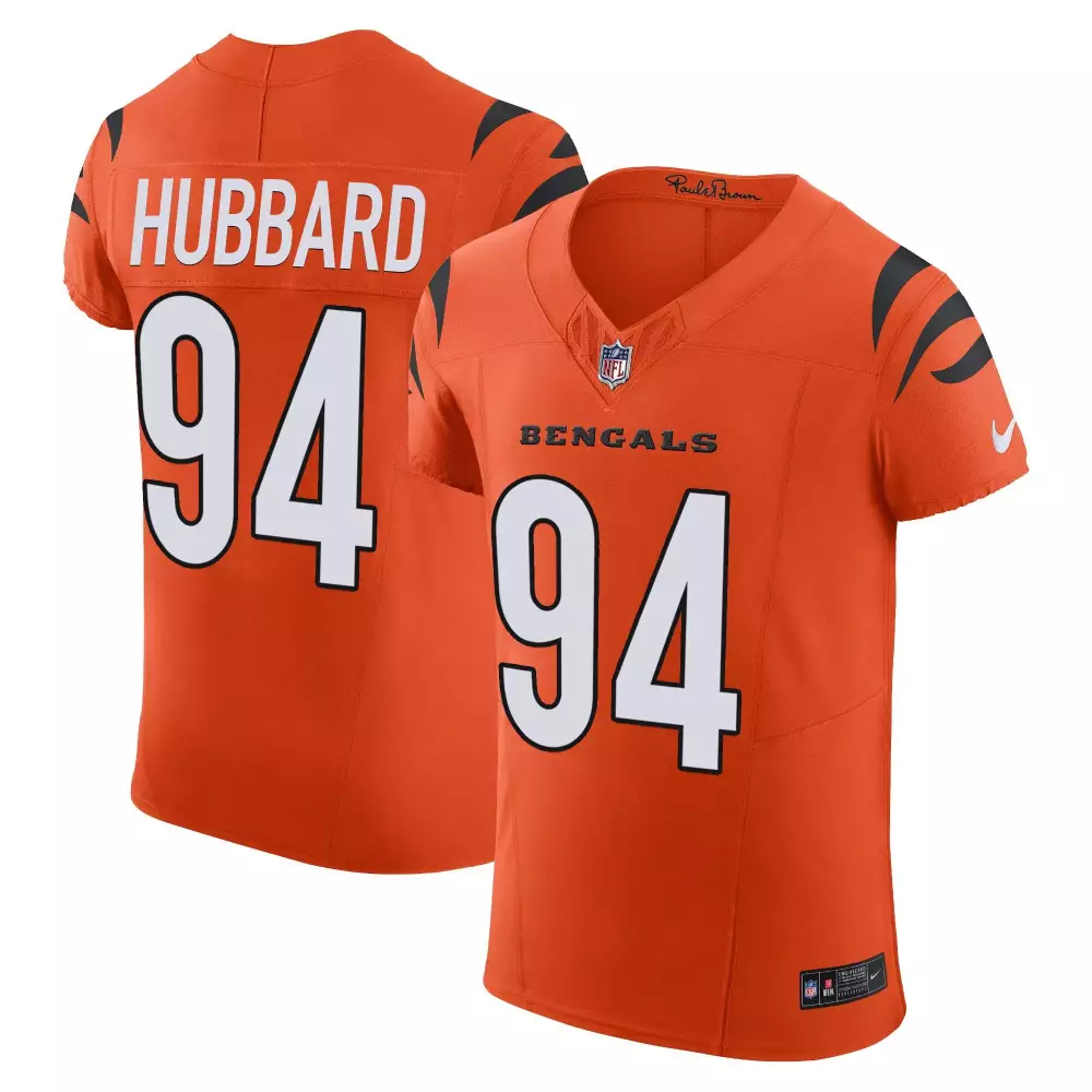 sam hubbard orange mens cincinnati bengals special vapor limited jersey all stitched