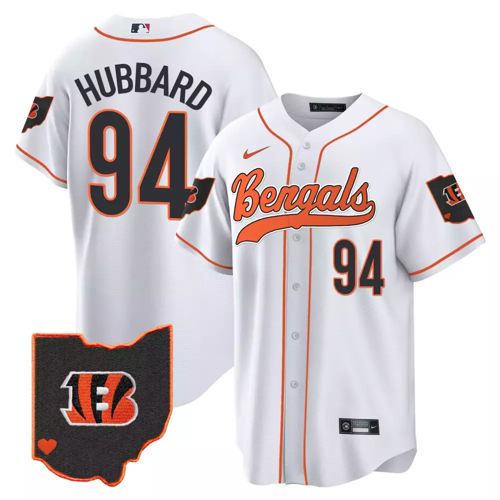 sam hubbard white mens cincinnati bengals 2024 vapor limited jersey all stitched