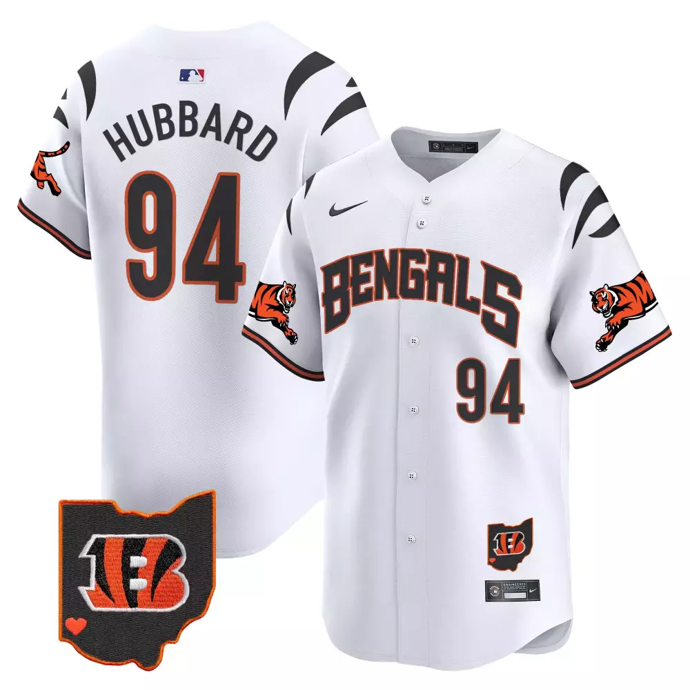 sam hubbard white mens cincinnati bengals vapor premier limited jersey all stitched