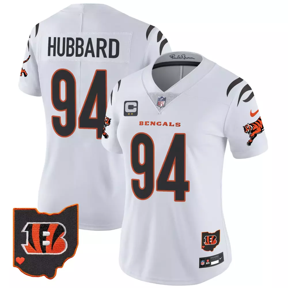 sam hubbard white mens cincinnati bengals vapor premier limited jersey all stitched