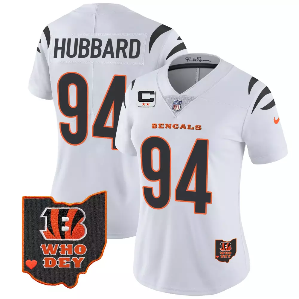 sam hubbard white mens cincinnati bengals vapor premier limited jersey all stitched