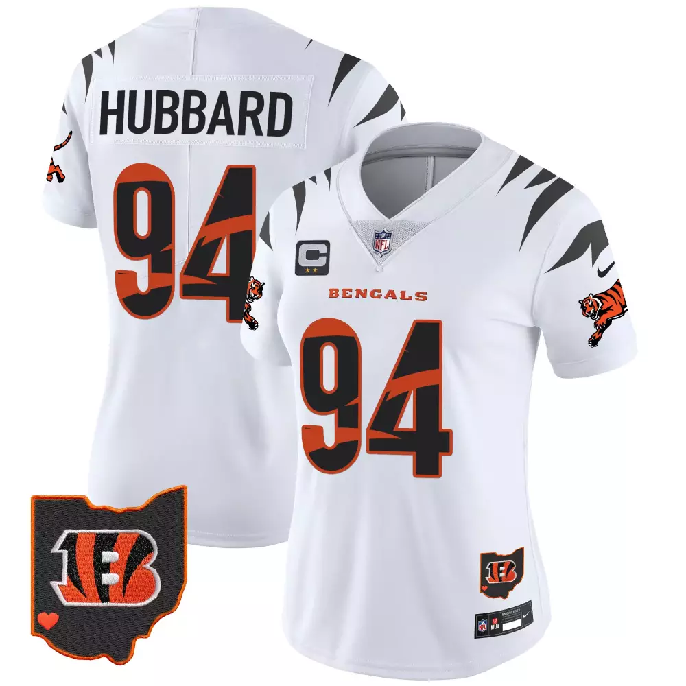 sam hubbard white womens cincinnati bengals special vapor limited jersey all stitched