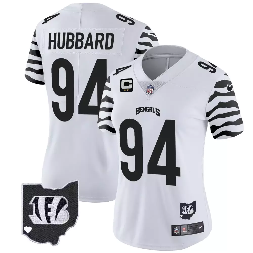 sam hubbard white womens cincinnati bengals special vapor limited jersey all stitched