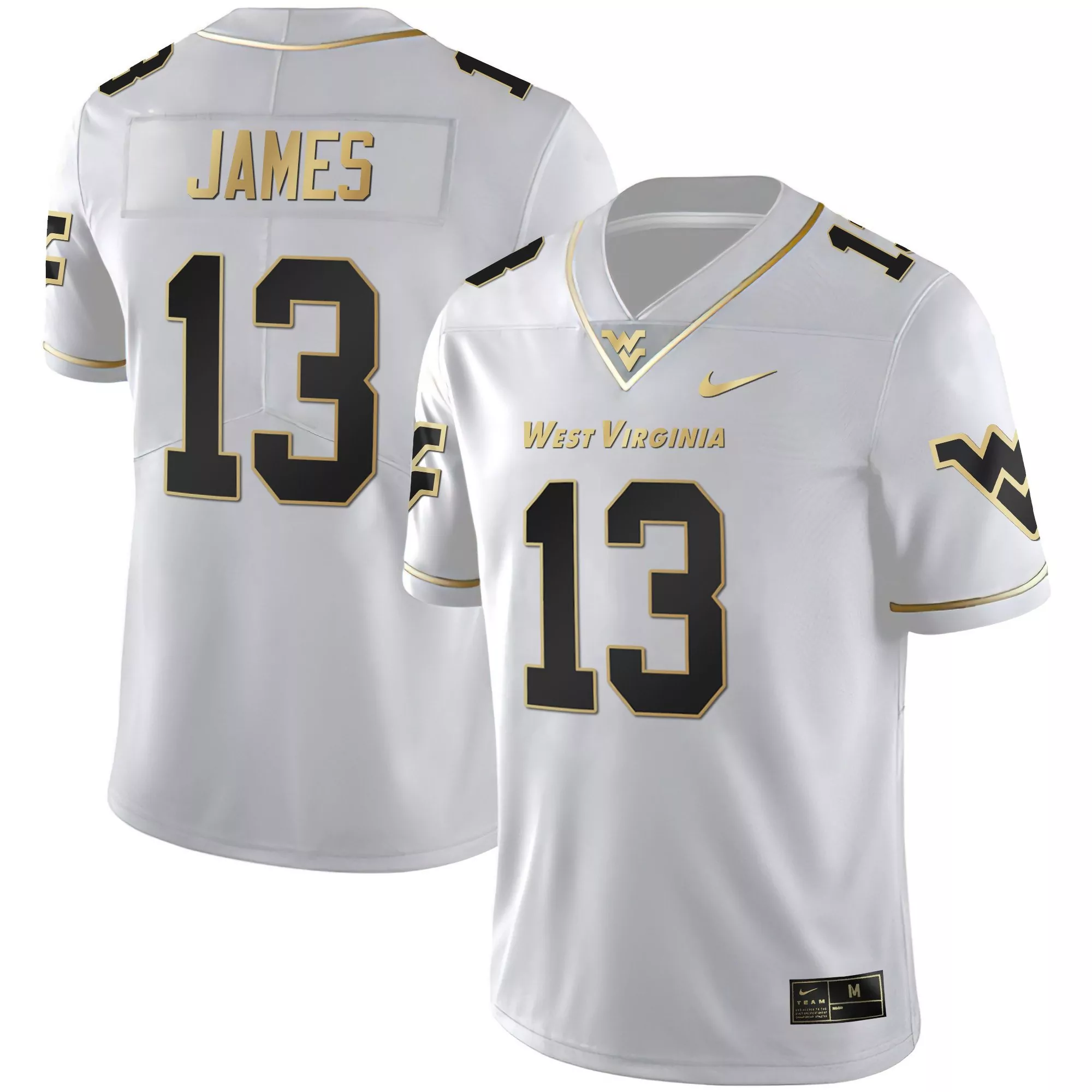 sam james black limited mens west virginia mountaineers black limited gold vapor jersey all stitched