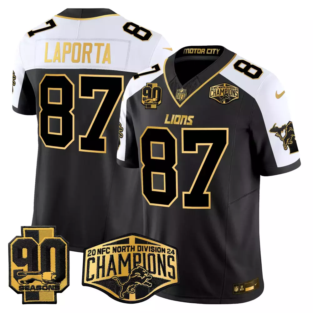 sam laporta alternate mens detroit lions 2024 michigan 90th year patch vapor jersey all stitched