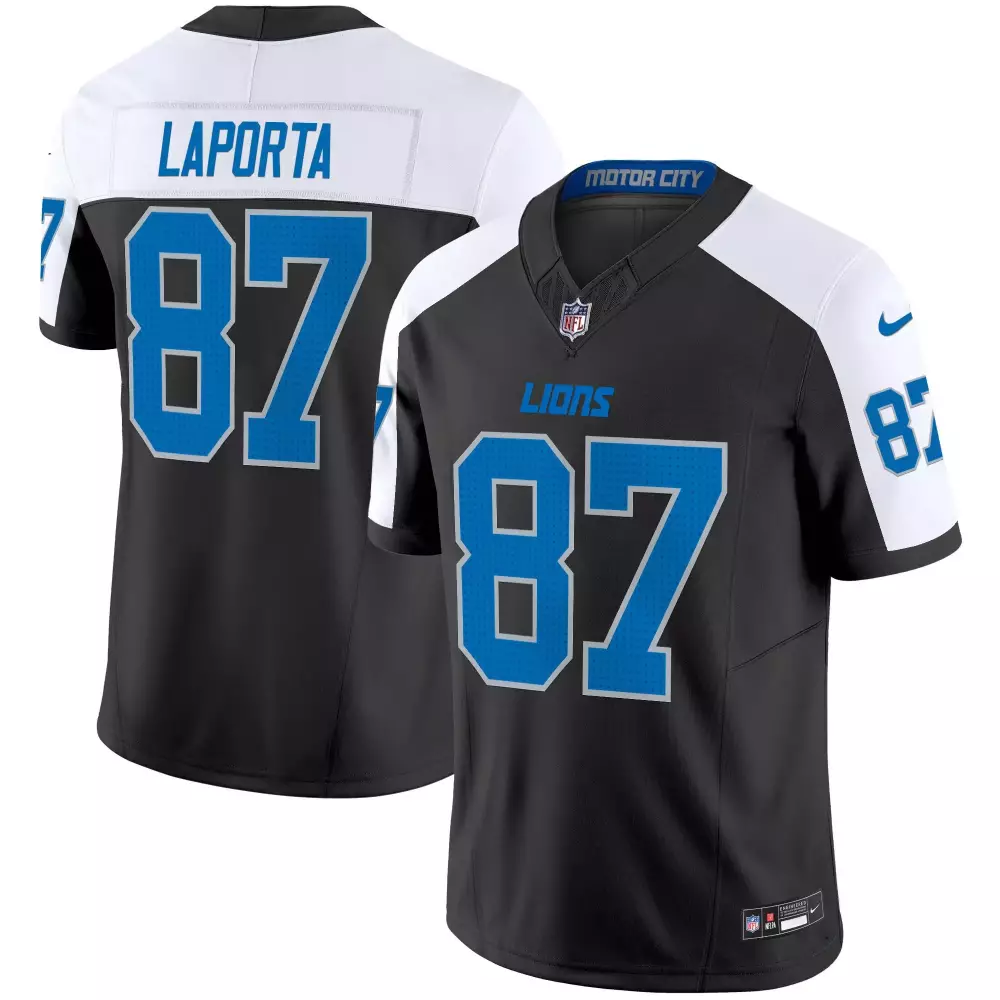 sam laporta alternate mens detroit lions 2024 michigan 90th year patch vapor jersey all stitched