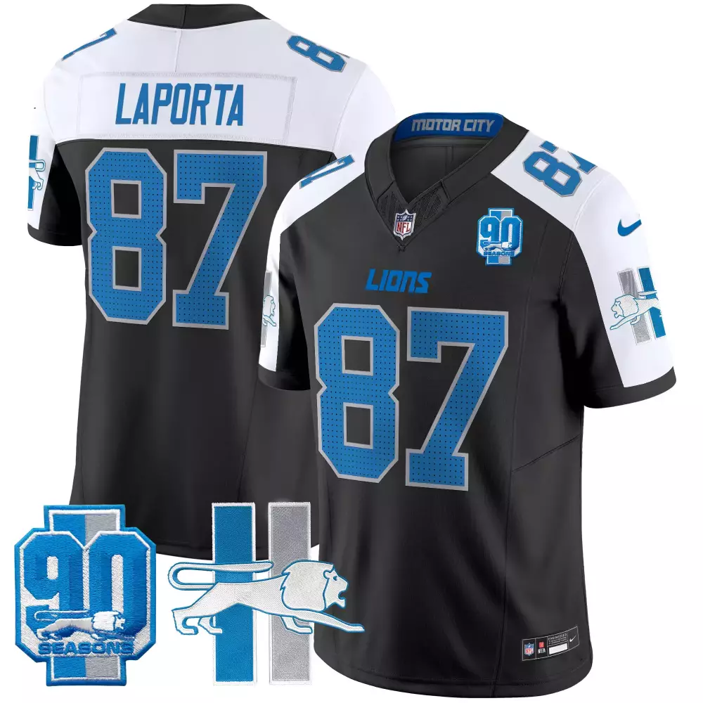 Sam Laporta Blue Men's Detroit Lions Vapor Elite Jersey | Stitched Limited Edition | For Men, Women & Youth