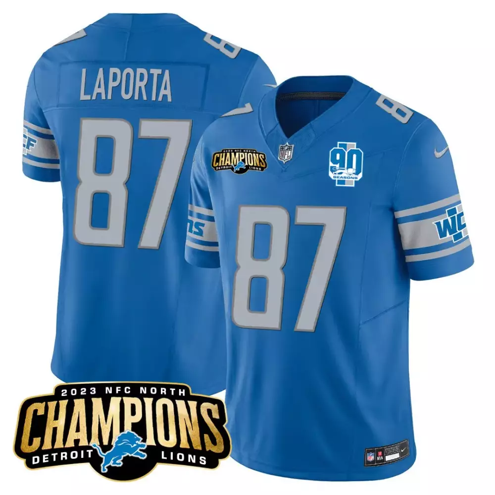 Sam Laporta Blue Men's Detroit Lions 1946 Throwback Vapor Jersey | Stitched Limited Edition Fan Gear | For Men, Women & Youth