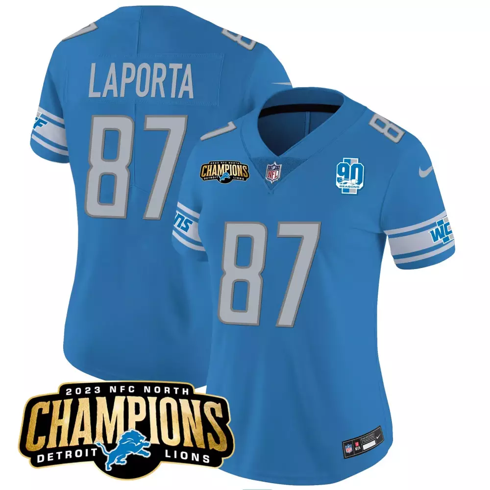 Sam Laporta Blue Men's Detroit Lions Vapor Elite Jersey | Stitched Limited Edition | For Men, Women & Youth