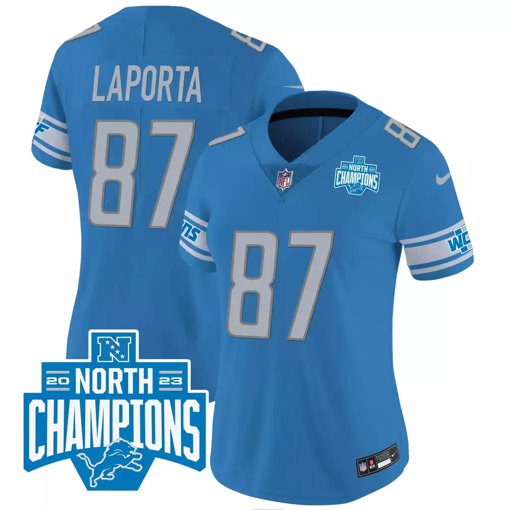 Sam Laporta Blue Men's Detroit Lions Vapor Elite Jersey | Stitched Limited Edition | For Men, Women & Youth