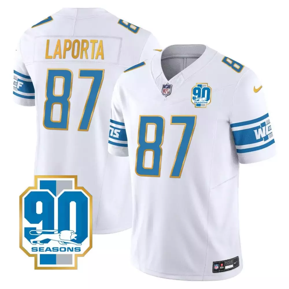Sam Laporta 90th Year Patch Baseball Jersey | White Stitched | Fan Gear for Men, Women & Youth