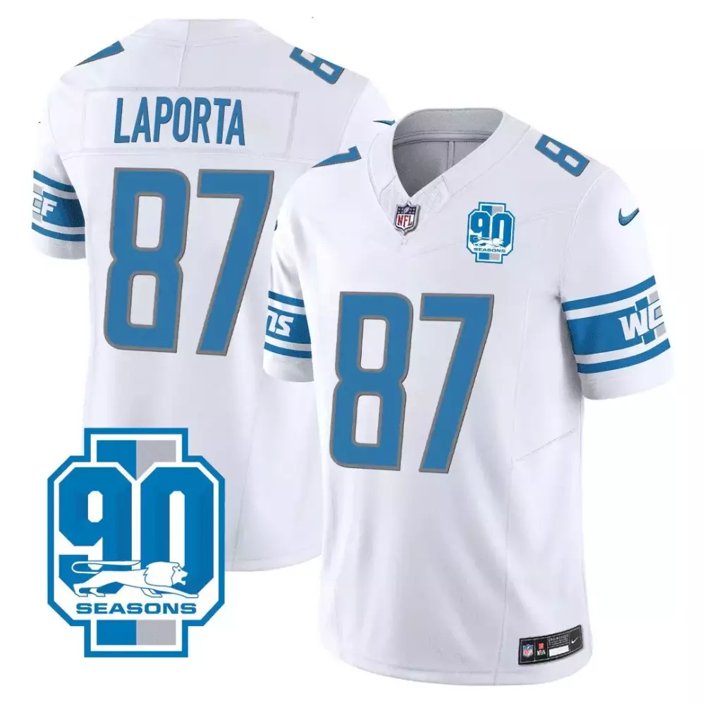 Sam Laporta 90th Year Patch Baseball Jersey | White Stitched | Fan Gear for Men, Women & Youth