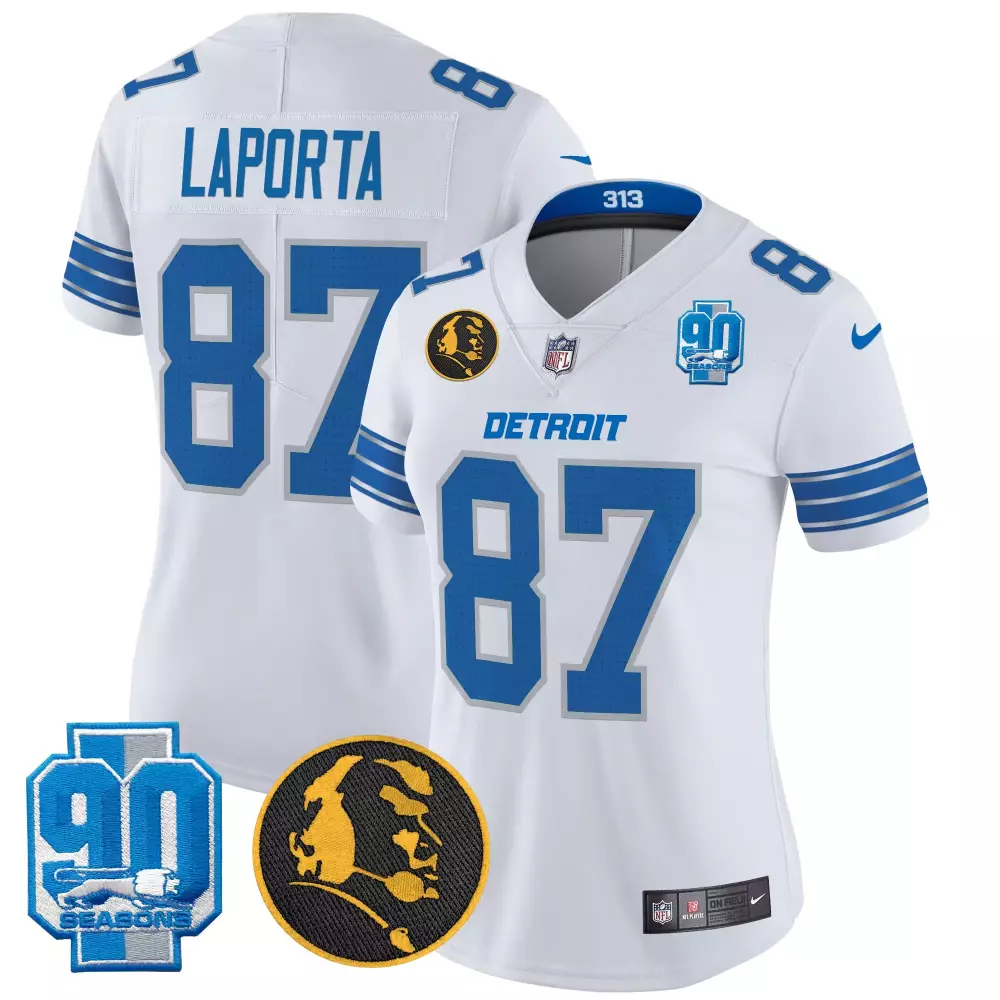 Sam Laporta Vapor Elite Jersey | White Stitched | Fan Gear for Men, Women & Youth