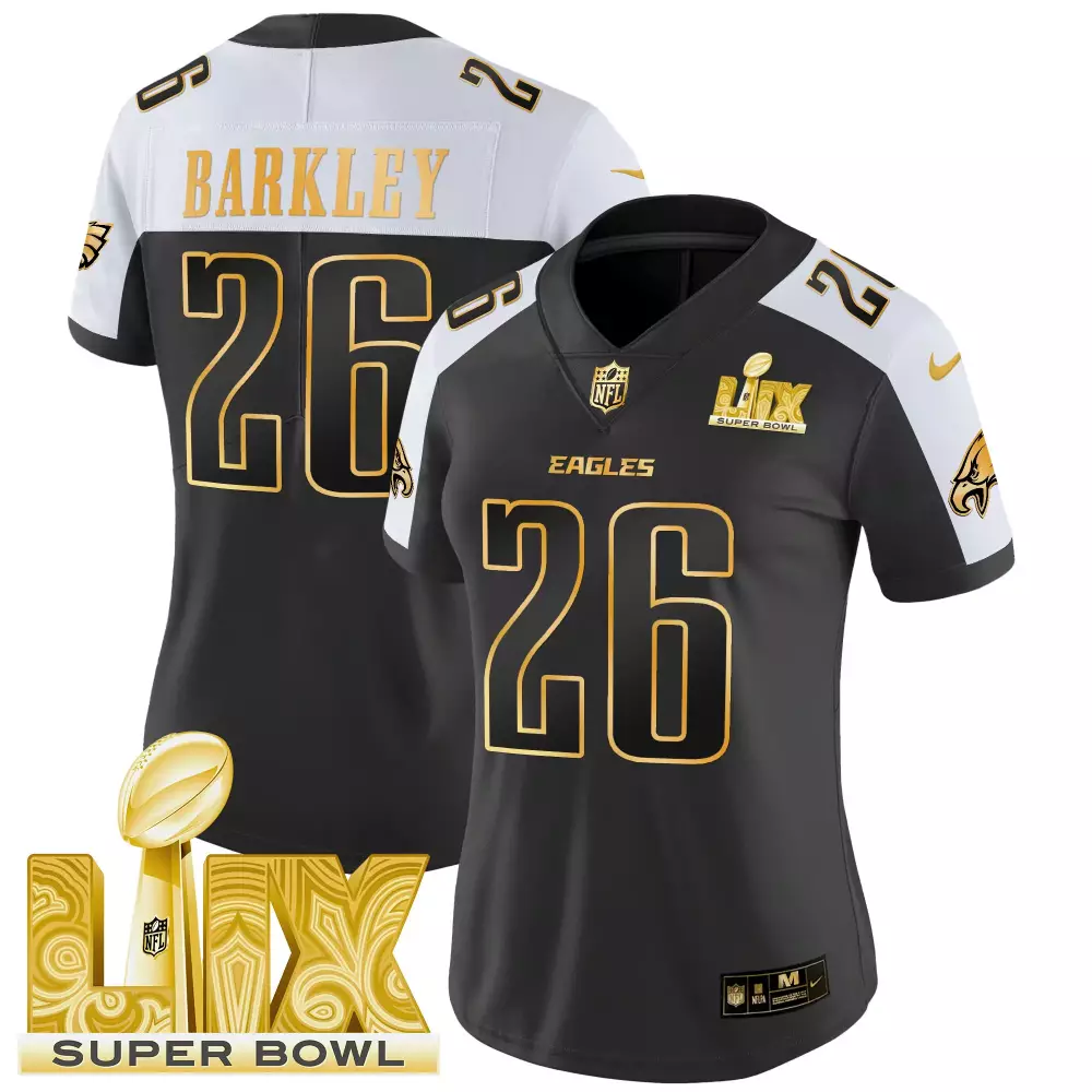 Saquon Barkley Philadelphia Eagles Super Bowl LIX Gold Vapor Limited Jersey | Stitched Fan Gear for Men, Women & Youth