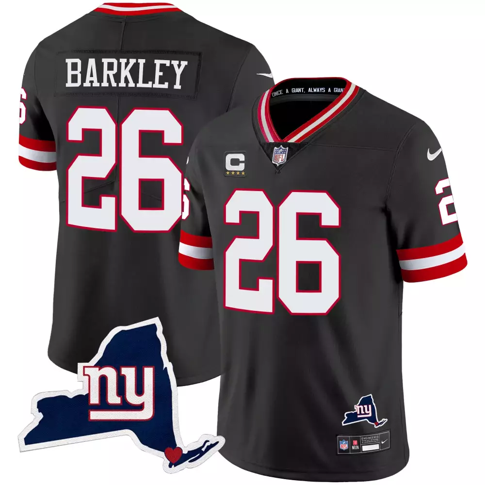 saquon barkley black limited mens new york giants vapor gold jersey all stitched