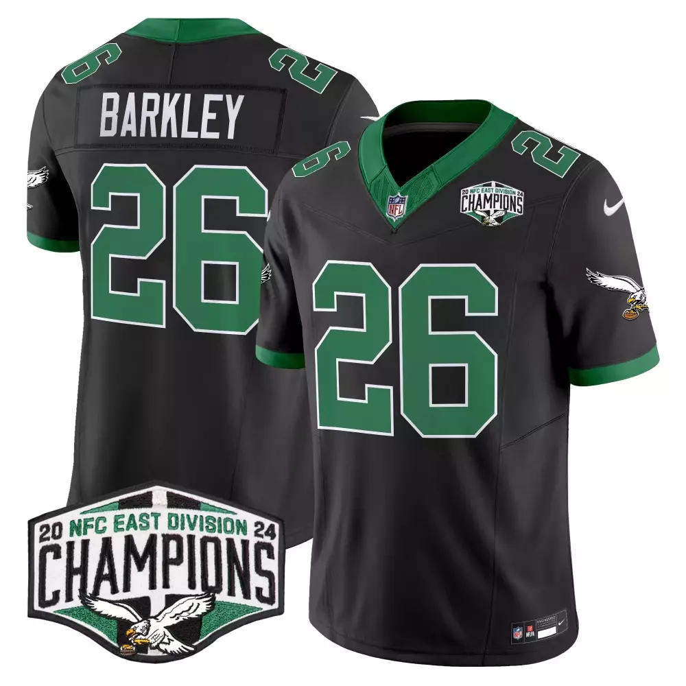 saquon barkley black mens philadelphia eagles autism foundation patch vapor limited jersey all stitched