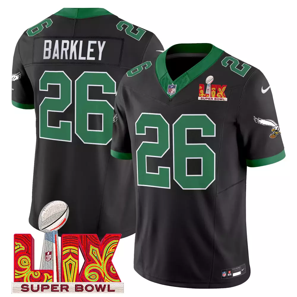 Saquon Barkley Philadelphia Eagles Super Bowl LIX Patch Jersey | Vapor Limited Edition Stitched | Fan Gear for Men, Women & Youth