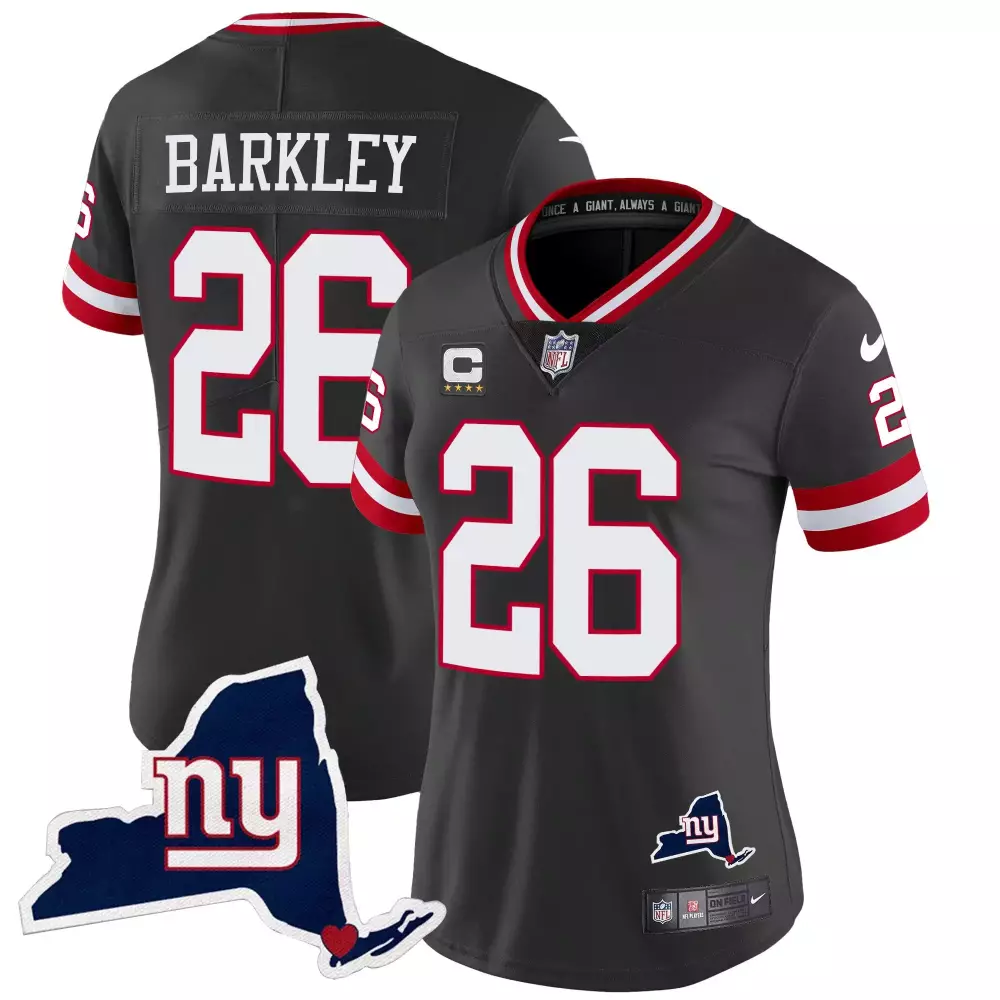saquon barkley black limited mens new york giants vapor gold jersey all stitched