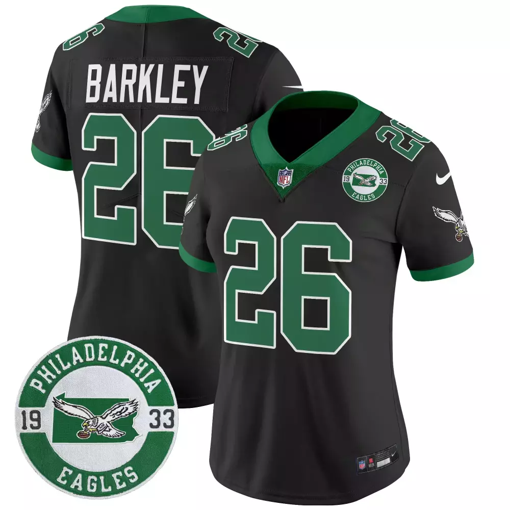 Saquon Barkley Philadelphia Eagles 2024 Throwback Vapor Limited Jersey | Stitched Fan Gear for Women | For Women & Youth