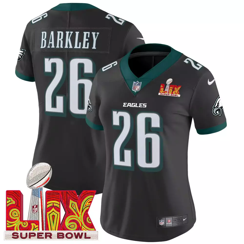 Saquon Barkley Philadelphia Eagles Super Bowl LIX Patch Vapor Limited Jersey | Stitched Fan Gear | For Men, Women & Youth