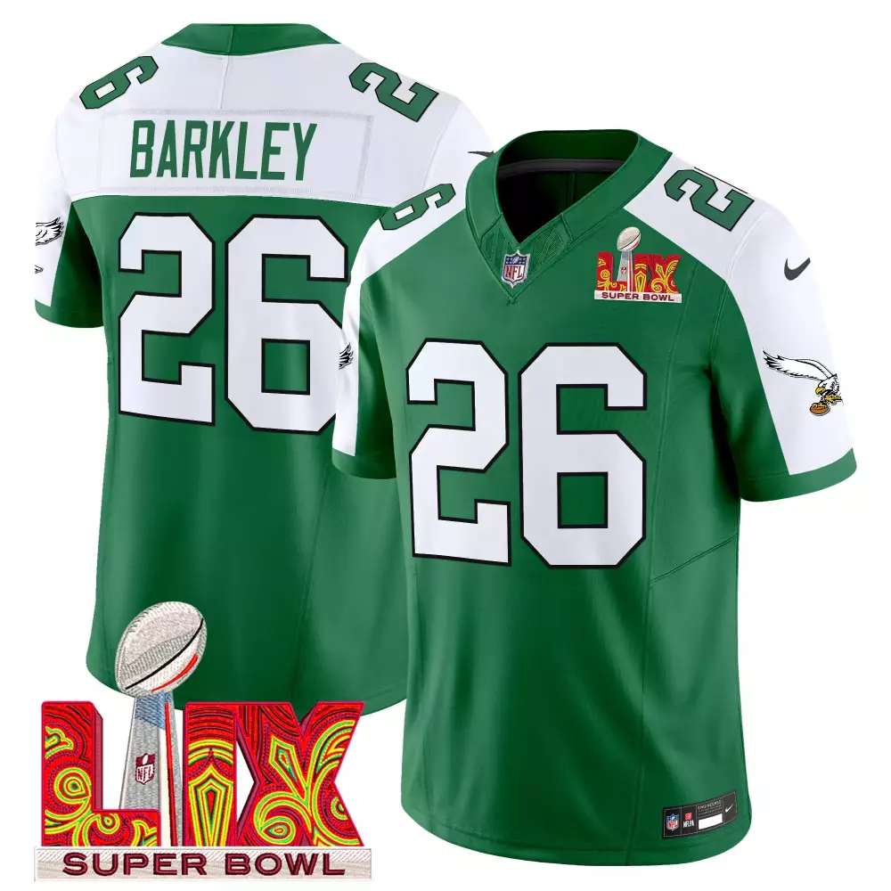 Saquon Barkley Philadelphia Eagles Super Bowl LIX Patch Jersey | Vapor Limited Edition Stitched | Fan Gear for Men, Women & Youth