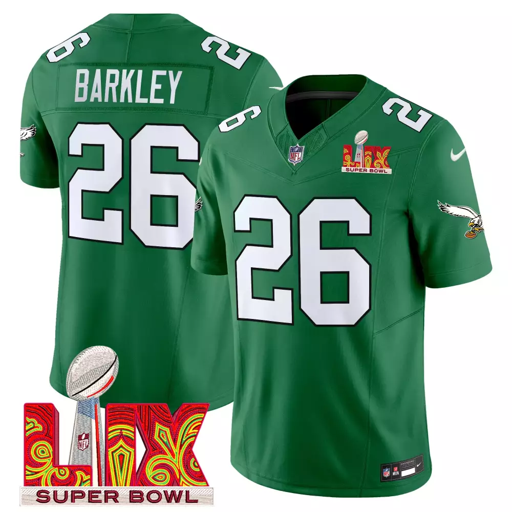 Saquon Barkley Philadelphia Eagles Super Bowl LIX Patch Jersey | Vapor Limited Edition Stitched | Fan Gear for Men, Women & Youth