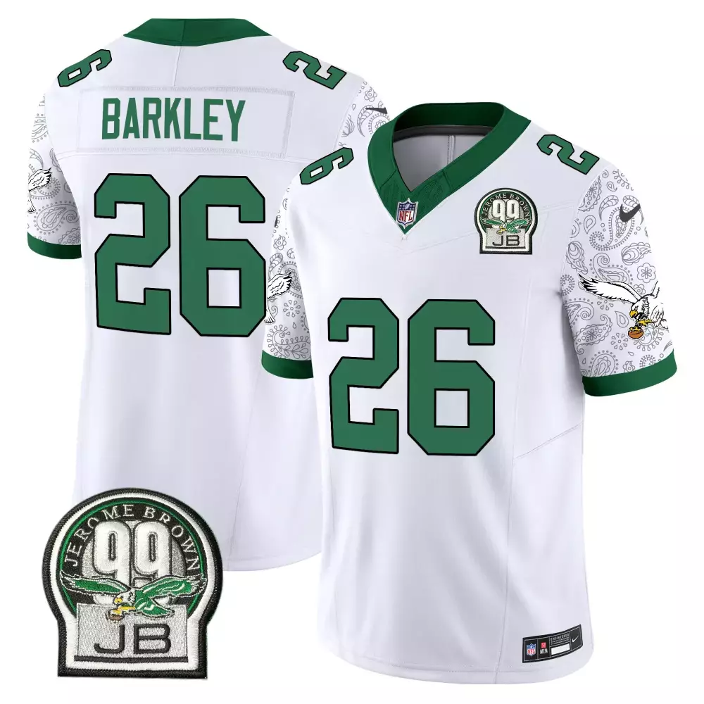 saquon barkley kelly white mens philadelphia eagles kelly green vapor limited jersey v2 all stitched