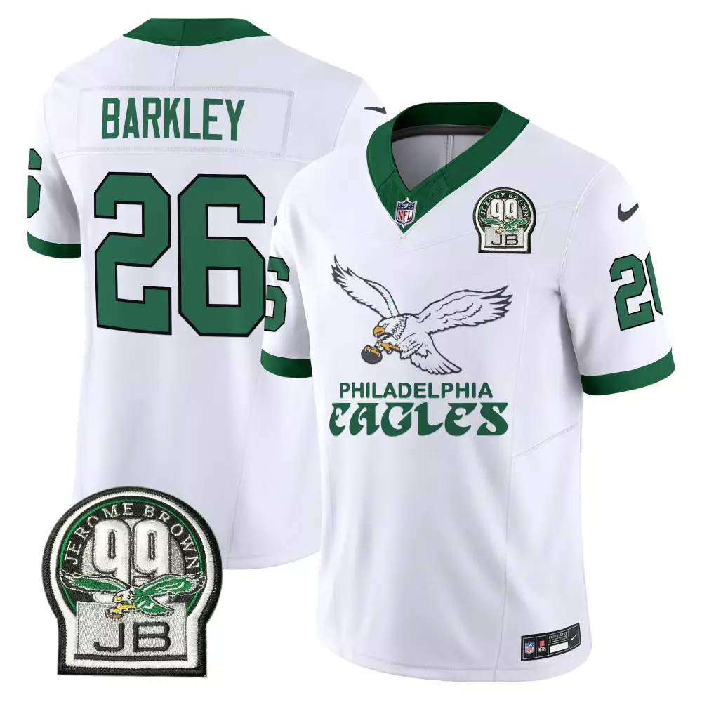 saquon barkley kelly white mens philadelphia eagles kelly green vapor limited jersey v2 all stitched