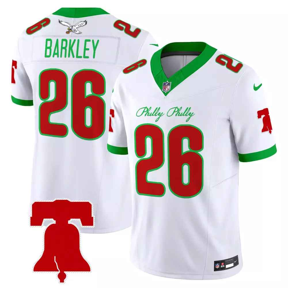 saquon barkley kelly white mens philadelphia eagles kelly green vapor limited jersey v2 all stitched