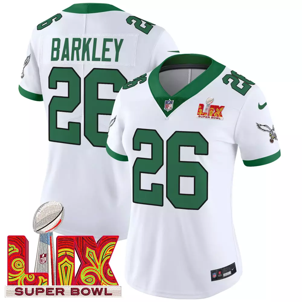 Saquon Barkley Philadelphia Eagles Super Bowl LIX Patch Vapor Limited Jersey | Stitched Fan Gear | For Men, Women & Youth