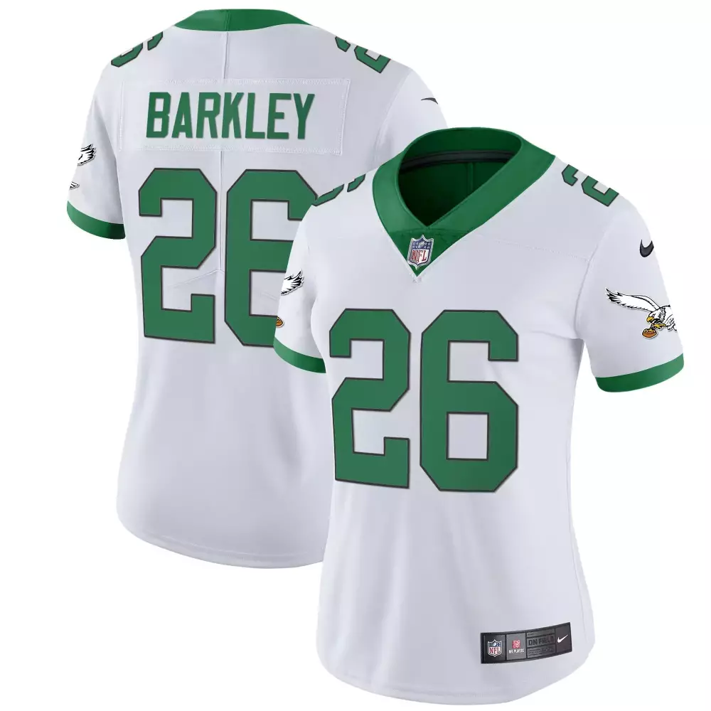 Saquon Barkley Philadelphia Eagles Throwback Kelly Green Vapor Limited Jersey | All Stitched | For Men, Women & Youth