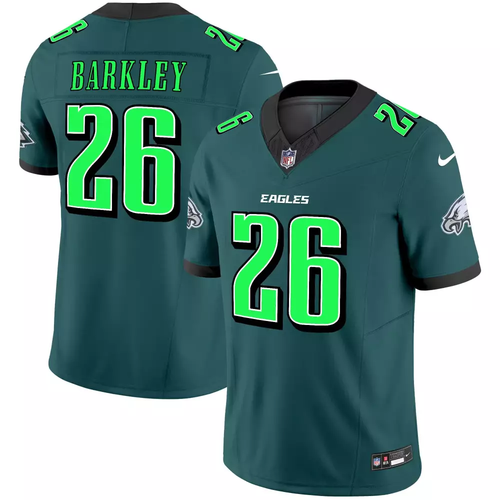 saquon barkley midnight green mens philadelphia eagles 2024 practice vapor limited jersey all stitched