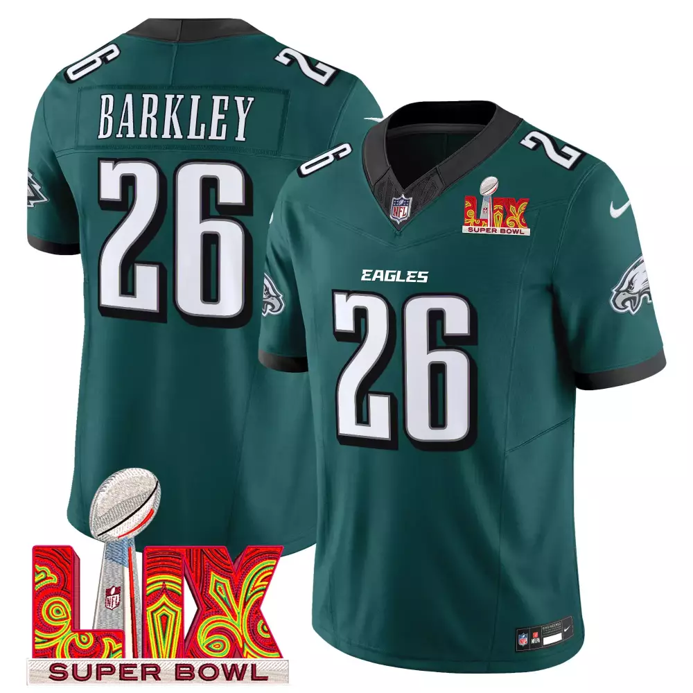 saquon barkley midnight green mens philadelphia eagles 2024 practice vapor limited jersey all stitched