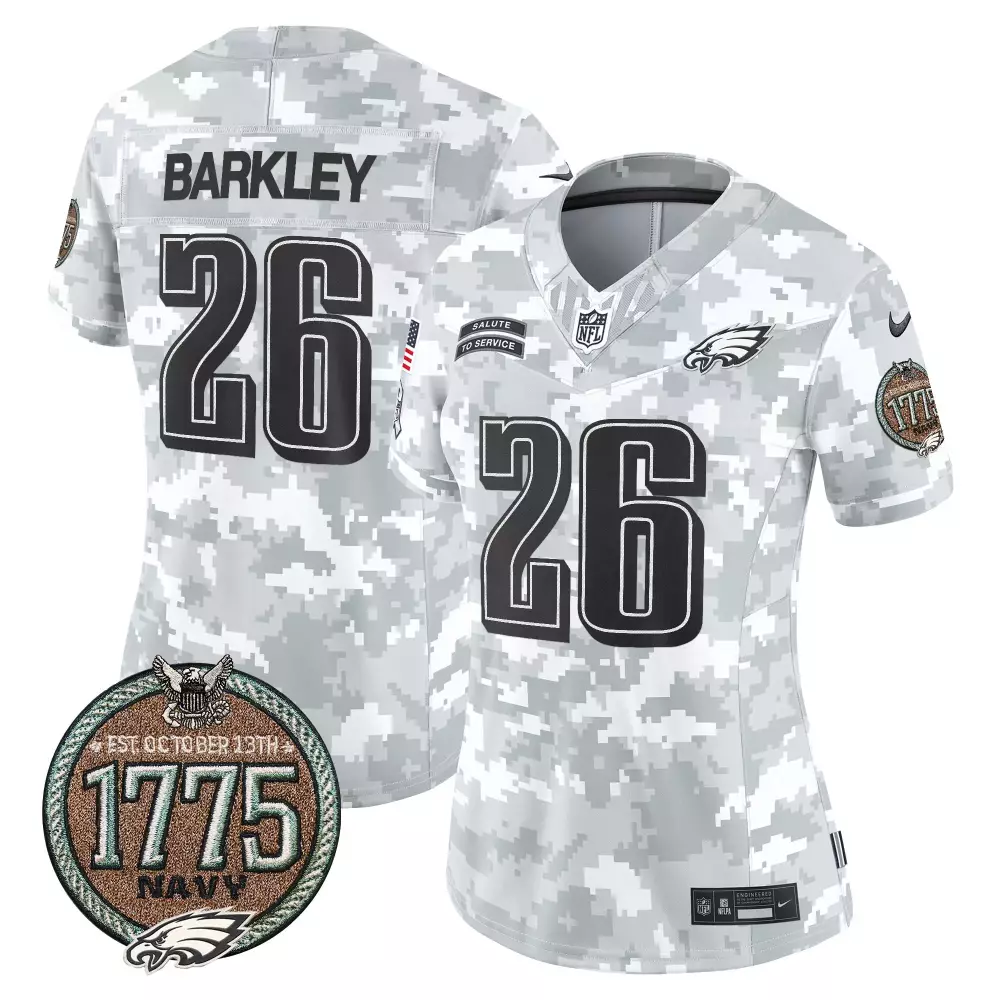saquon barkley midnight green womens philadelphia eagles 2024 nfc east division champions vapor limited jersey all stitc