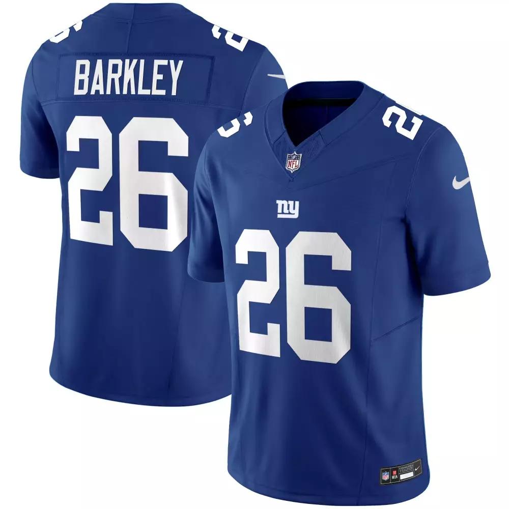 saquon barkley royal mens san francisco giants est 1925 patch vapor limited jersey all stitched