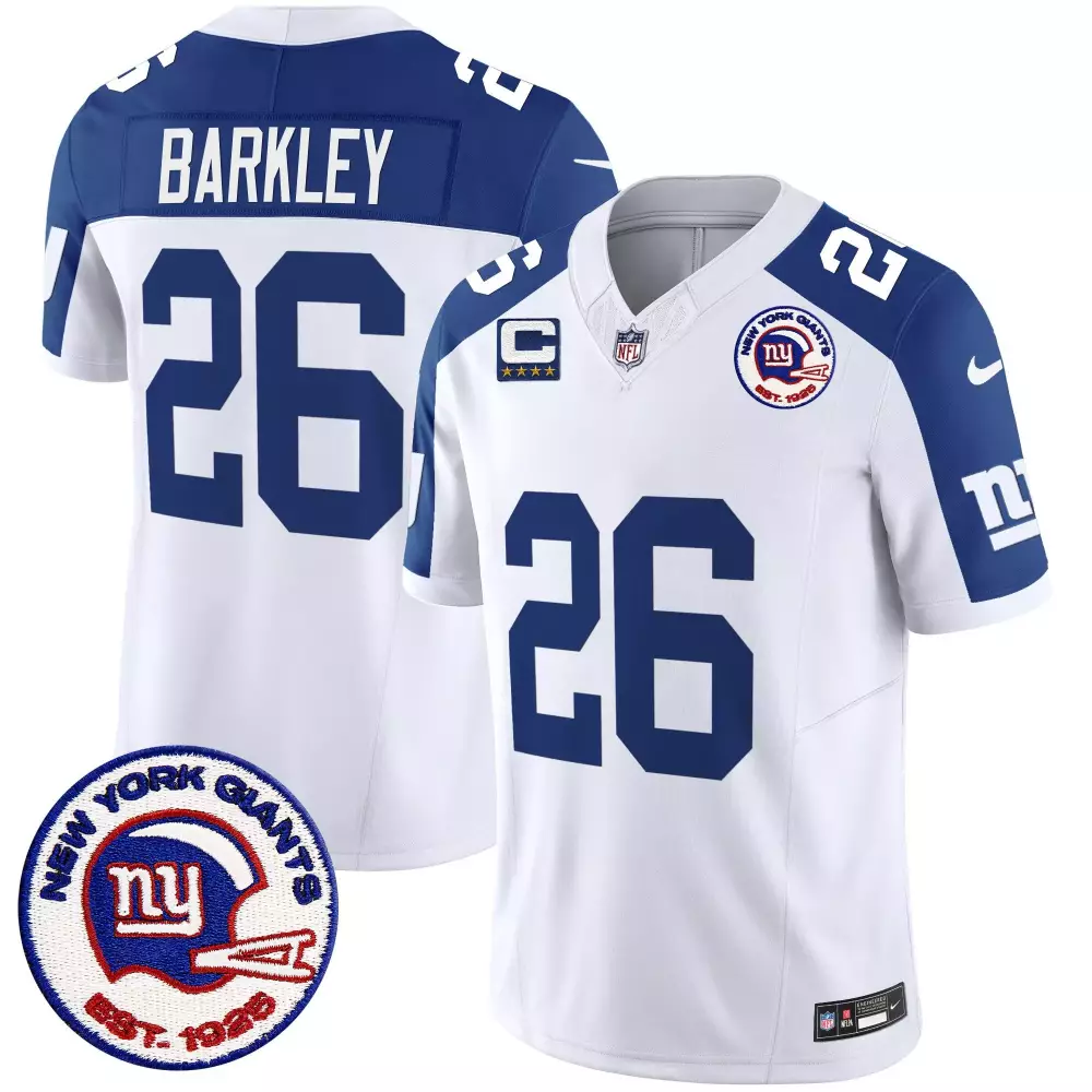 saquon barkley royal mens san francisco giants est 1925 patch vapor limited jersey all stitched