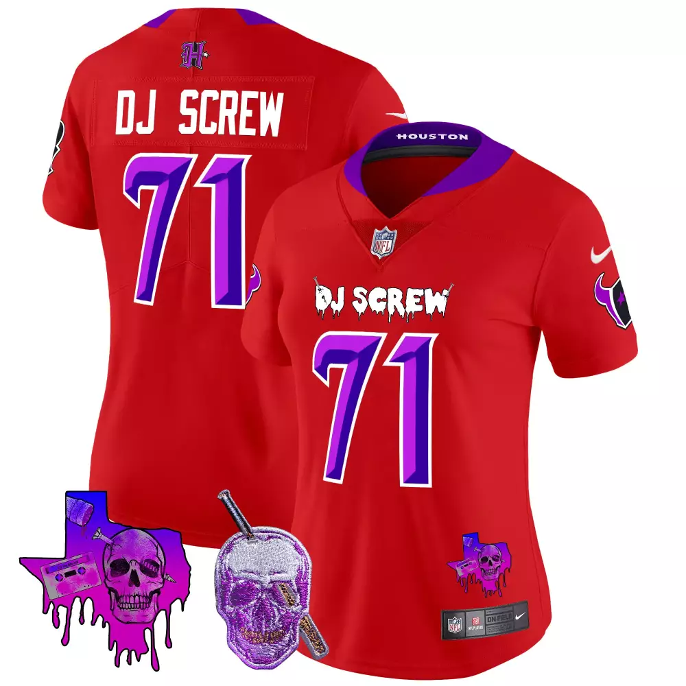 screw 1971 red womens houston texans dj screw vapor limited jersey all stitched
