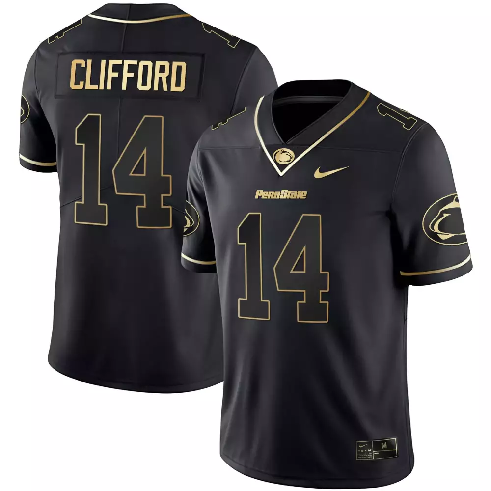 sean clifford black gold mens penn state nittany lions black limited gold vapor jersey all stitched