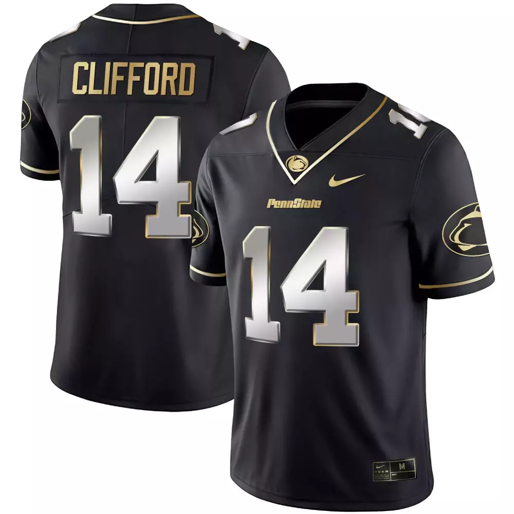 sean clifford black gold mens penn state nittany lions black limited gold vapor jersey all stitched