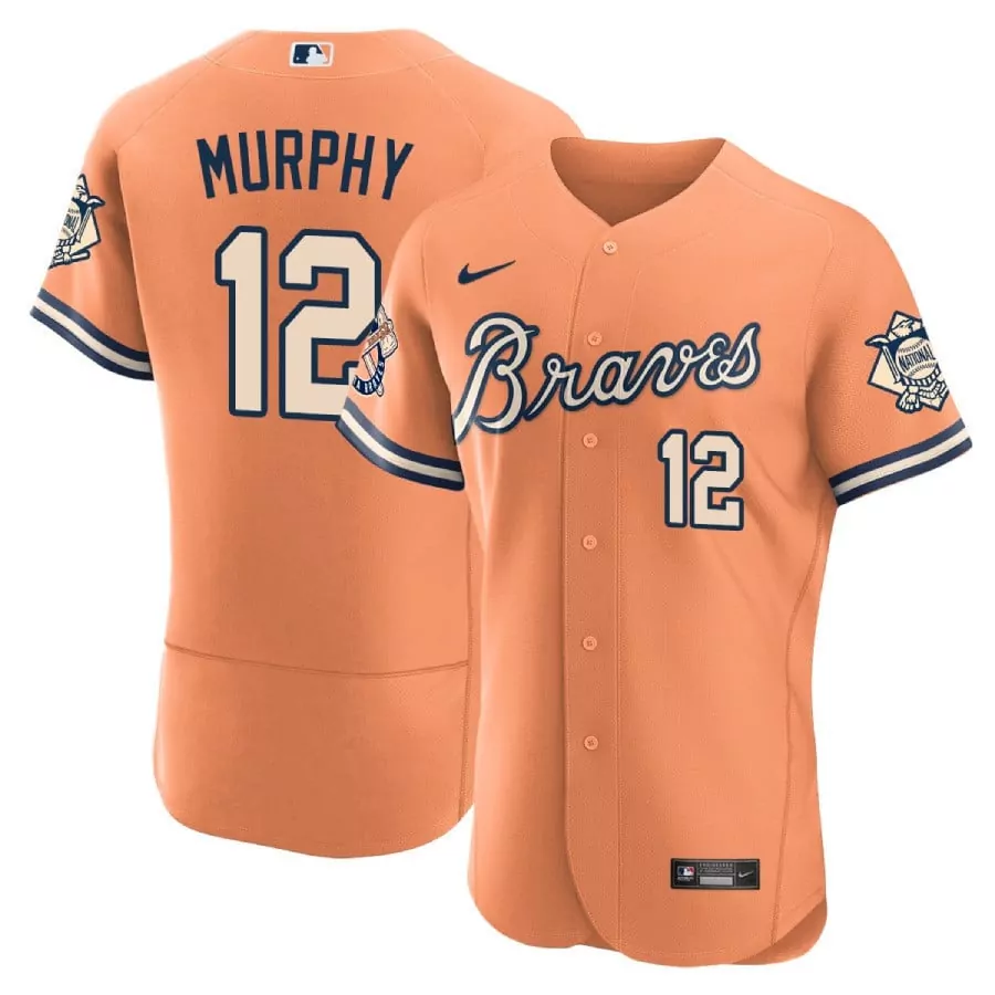 Sean Murphy Flex Cream Men's Atlanta Braves Peaches N Cream Jersey | Stitched Fan Gear | For Men, Women & Youth