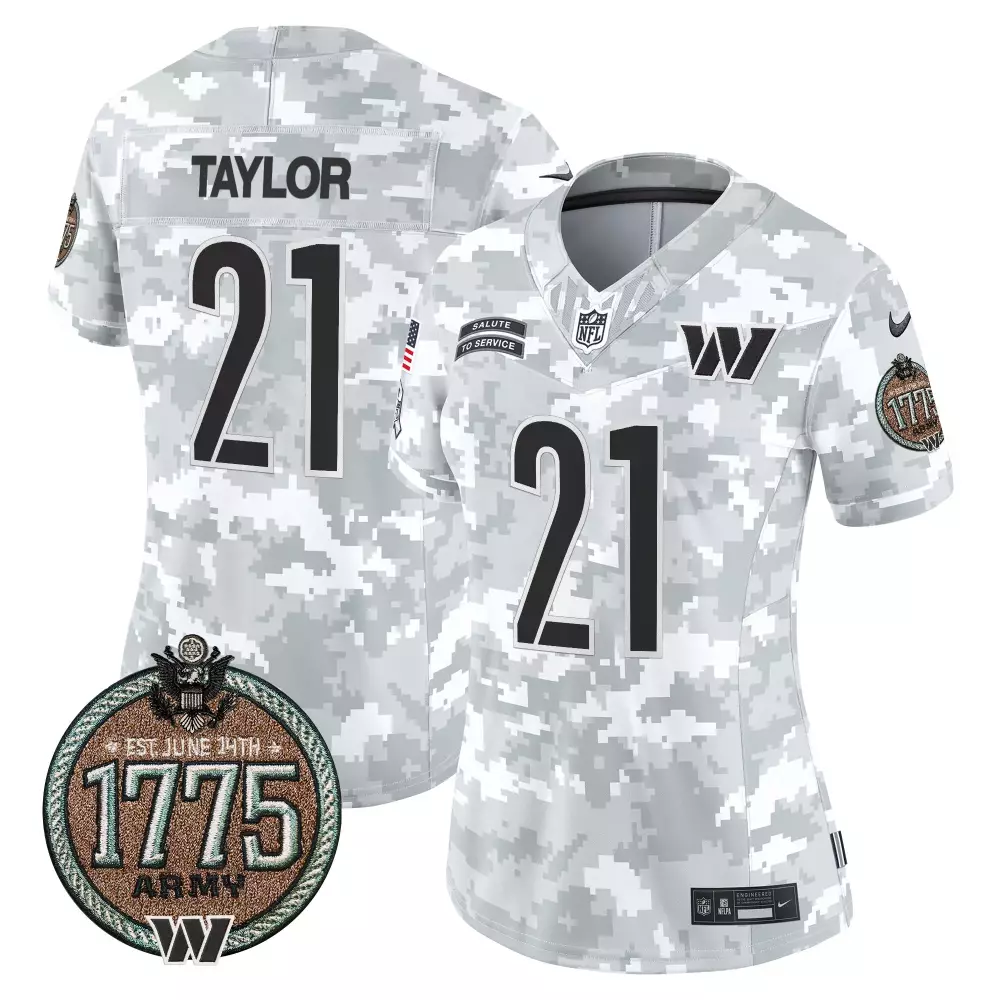 sean taylor alternate womens washington commanders 90th anniversary patch gold vapor jersey all stitched