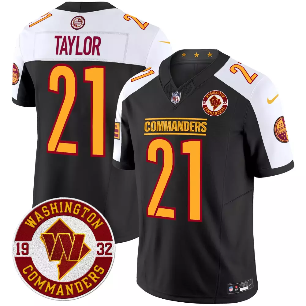 sean taylor alternate womens washington commanders 90th anniversary patch gold vapor jersey all stitched
