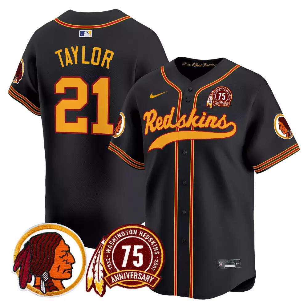 sean taylor black mens washington redskins 75th patch throwback vapor premier limited jersey all stitched