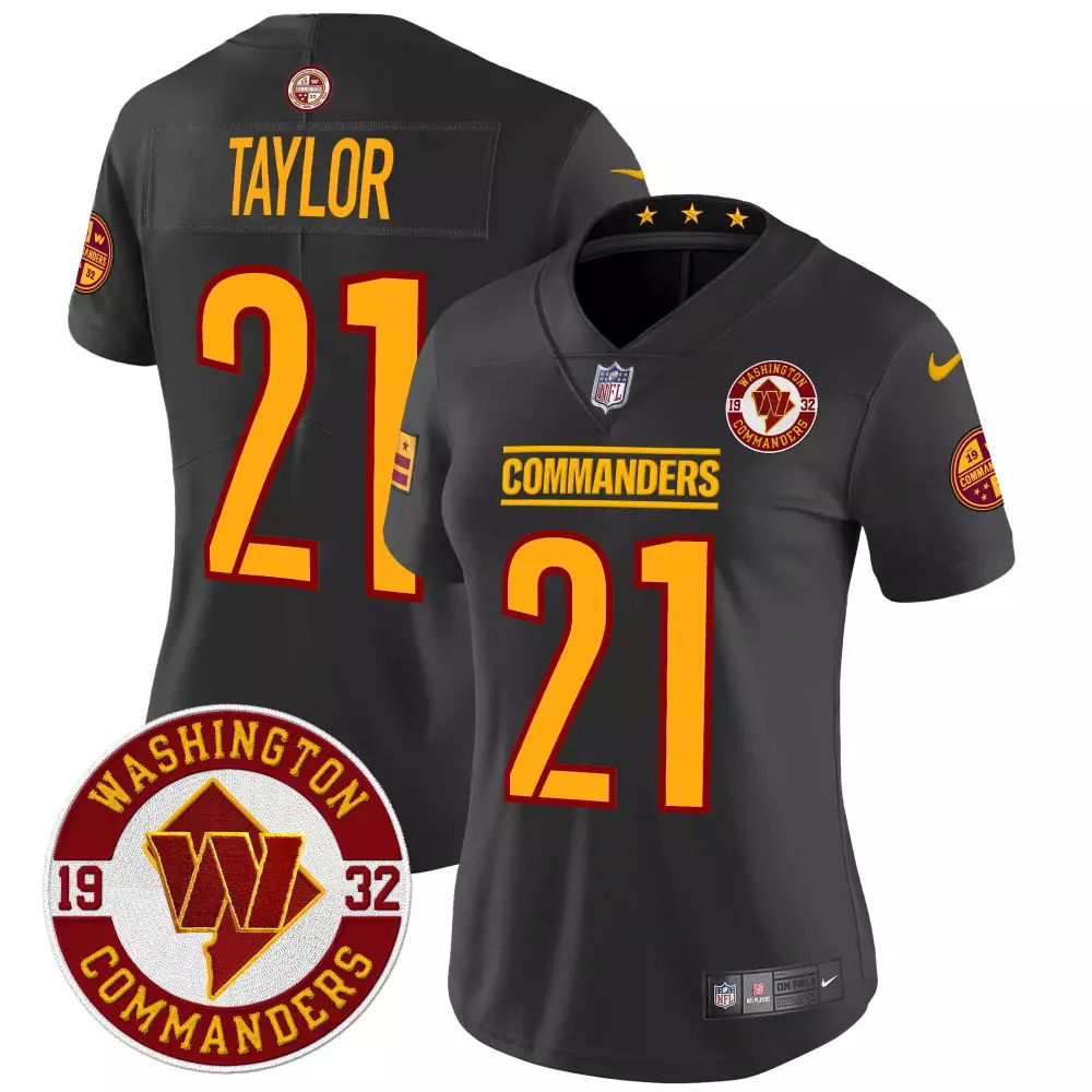 sean taylor black mens washington commanders 90th anniversary vapor limited jersey v4 all stitched