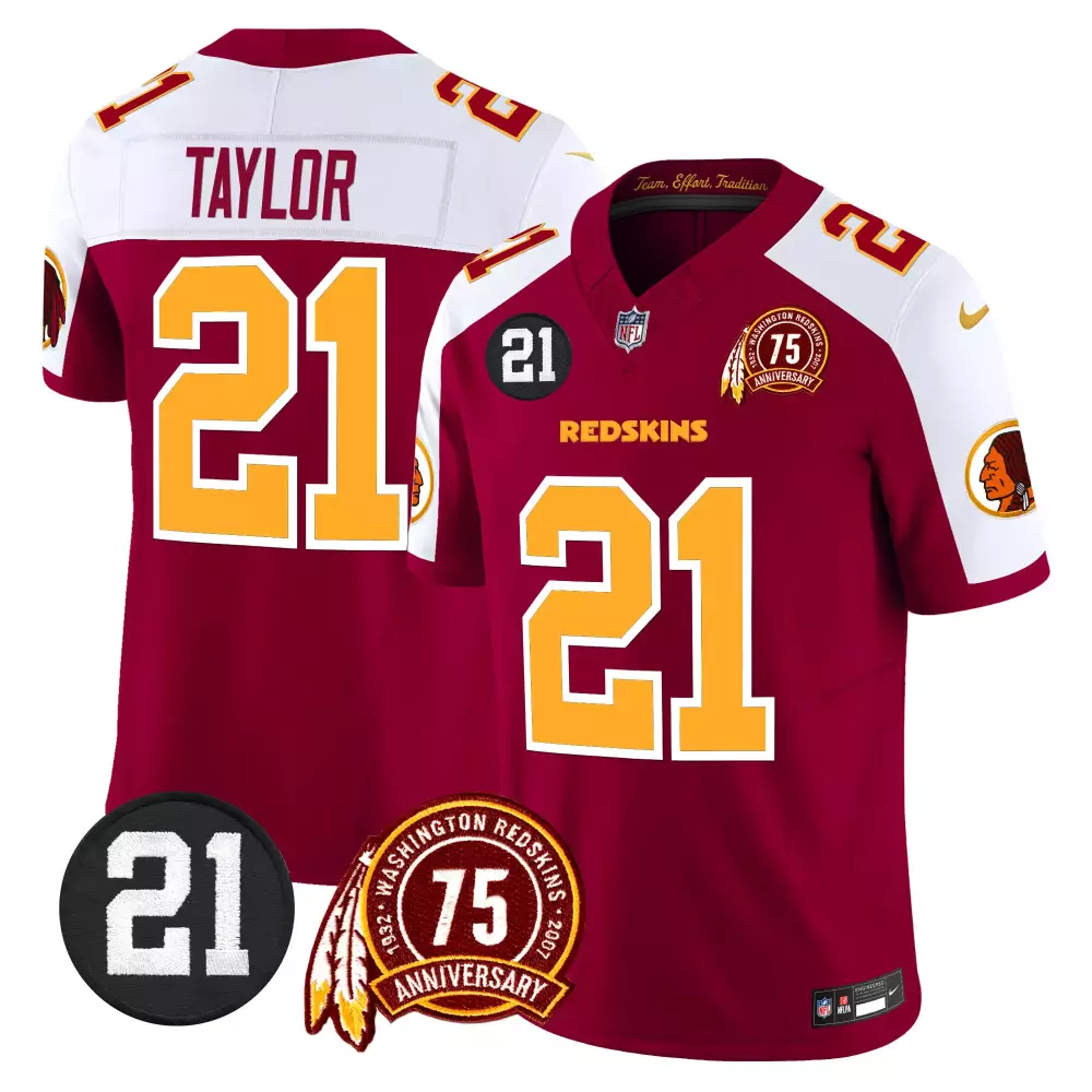 sean taylor burgundy alternate mens washington redskins 75th sean taylor patch vapor limited jersey v2 all stitched